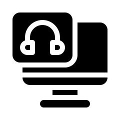 remote support glyph icon