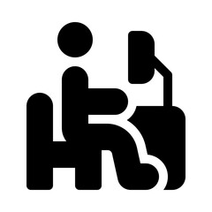 remote work tools glyph icon