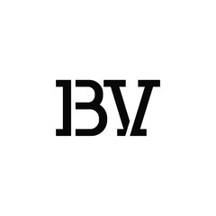 BV monogram logo design letter text name symbol monochrome logotype alphabet character simple logo