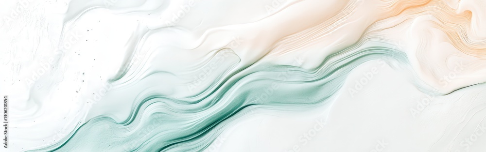 Aufkleber Soft flowing colors create a tranquil abstract art piece on a white background with gentle gradients and textures