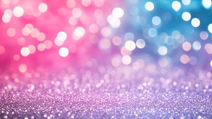 Pink and Blue Glitter Bokeh Background Sparkle