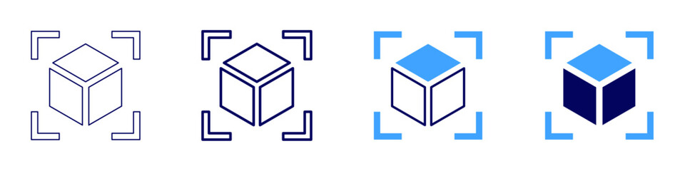 Design aesthetics​ icon in 4 different styles. Thin Line, Line, Bold Line, Duotone. Duotone style. Editable stroke