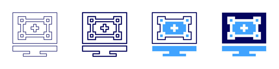 Fototapeta premium Design elements​ icon in 4 different styles. Thin Line, Line, Bold Line, Duotone. Duotone style. Editable stroke