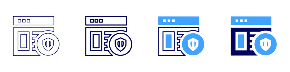 Design flexibility icon in 4 different styles. Thin Line, Line, Bold Line, Duotone. Duotone style. Editable stroke