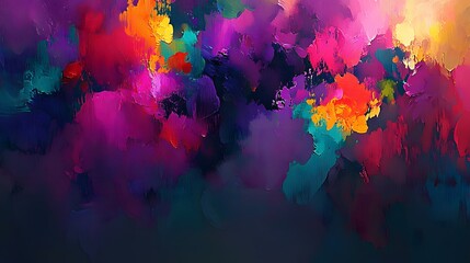 Fototapeta premium Vibrant Abstract Oil Painting Texture Background