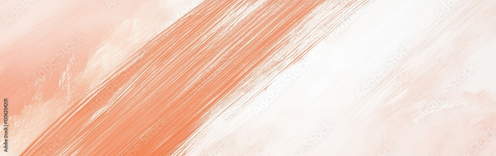 Poster Soft pencil strokes create a tranquil abstract composition in muted peach hues, evoking a sense of calm and serenity