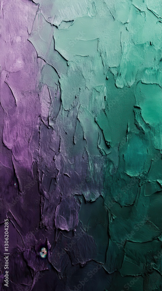Poster Textured gradient background transitioning from deep purple to rich teal in a modern artistic composition