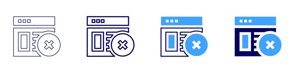 Design interface icon in 4 different styles. Thin Line, Line, Bold Line, Duotone. Duotone style. Editable stroke