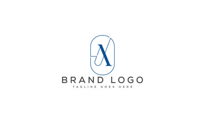 Fototapeta premium letter au logo design vector template design for brand.