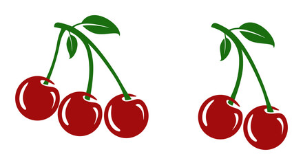 cherry logo icon symbol isolated on white background