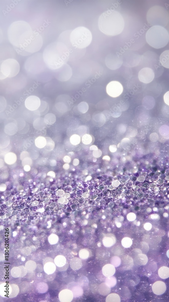 Poster beautiful bokeh effect showcasing lavender shades and sparkling details during a soft evening light