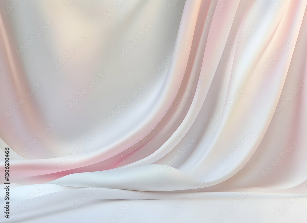 Poster elegant silk fabric in gentle pastel colors creating a soft and luxurious background for any design 