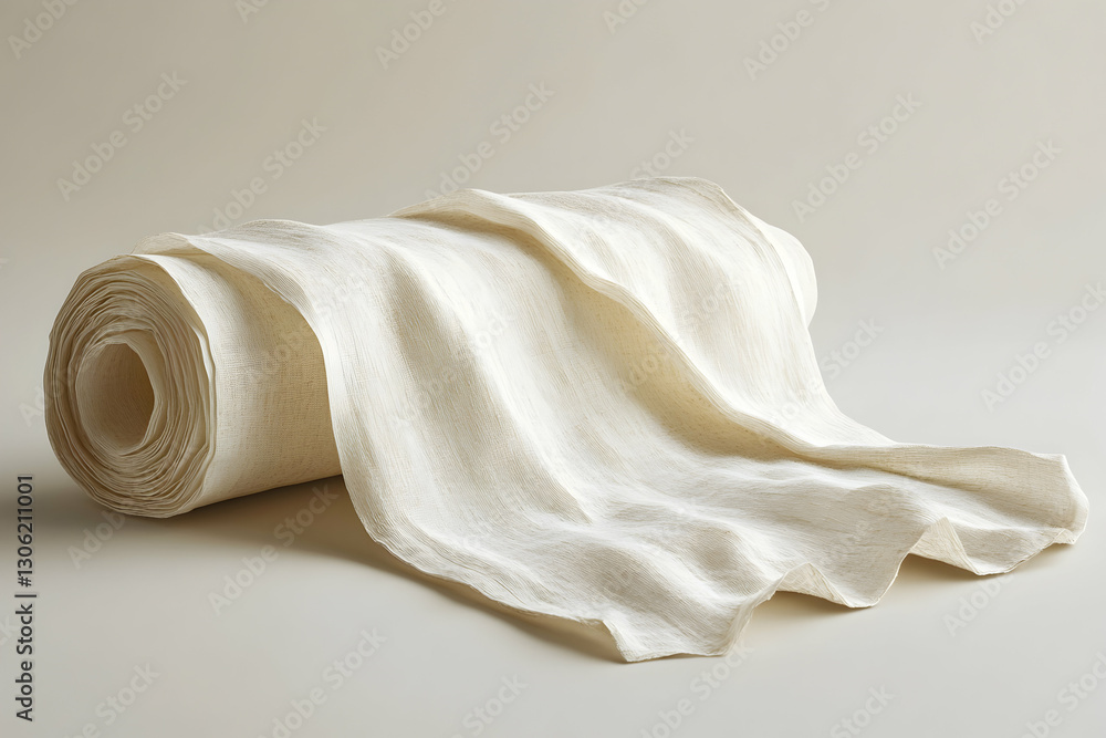 Poster elegant ultra-realistic rendering of pristine white sheets with depth