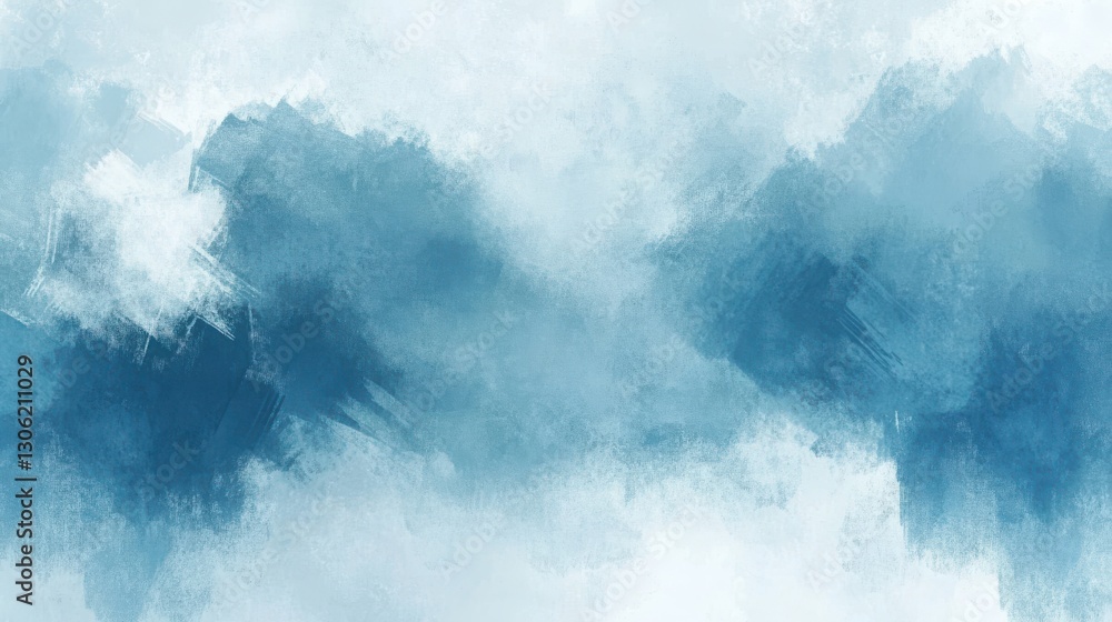 Poster abstract muted blue pencil strokes create a serene backdrop that evokes tranquility and creativity