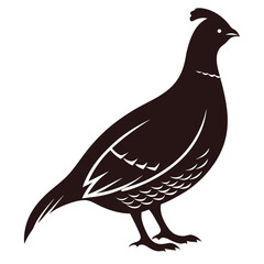 Minimalist Ruffed Grouse Silhouette Nature-Inspired Design