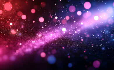 Enchanting abstract background featuring glowing particles and waves