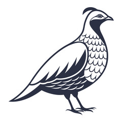 Obraz premium Ruffed Grouse Shadow Art Hunting and Nature Symbol