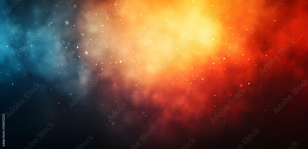 Poster ethereal abstract background with grainy texture and vibrant gradient