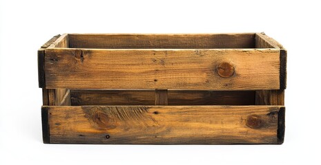 Rustic Wooden Crate Empty