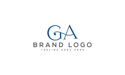 letter GA logo design vector template design for brand.
