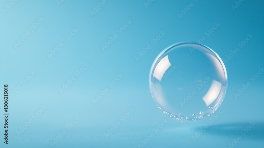 Fototapete an oxygen bubble rises gracefully through clear water, highlighting delicate light patterns. the sof