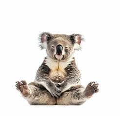 Fototapeta premium Meditative Koala, A Portrait of Serenity and Peaceful Contemplation