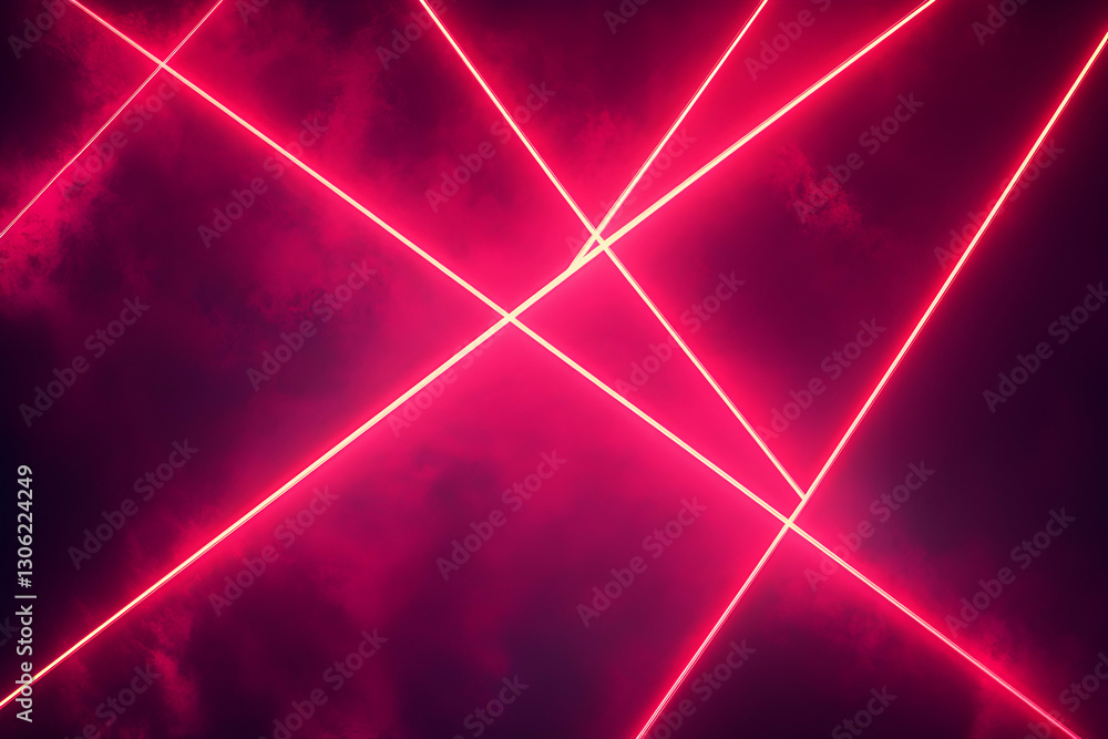 Poster neon light abstraction, a modern display of vibrant geometric patterns
