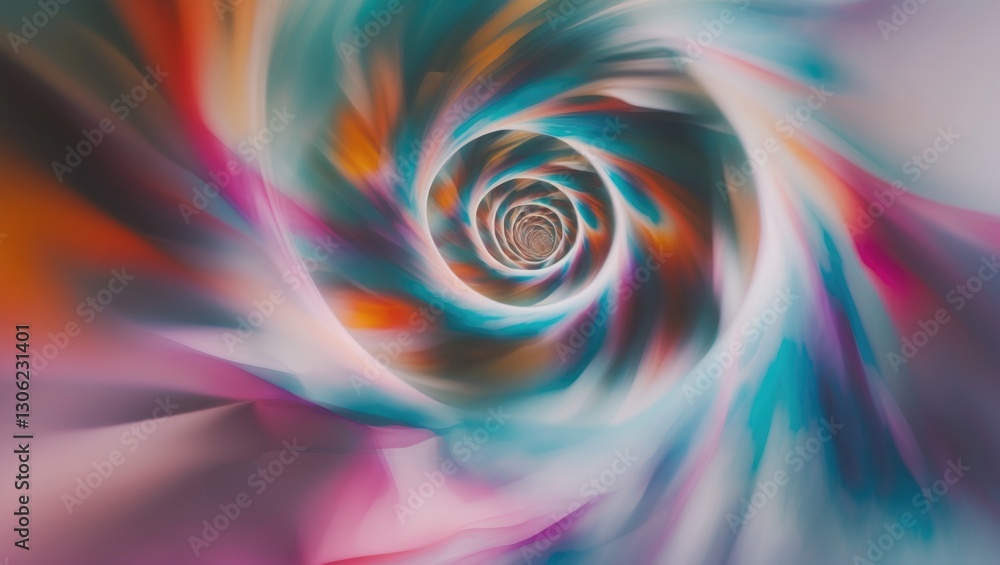 Canvas Prints utilize an abstract swirling background with a vibrant geometric pattern, a spiral image, a spin des