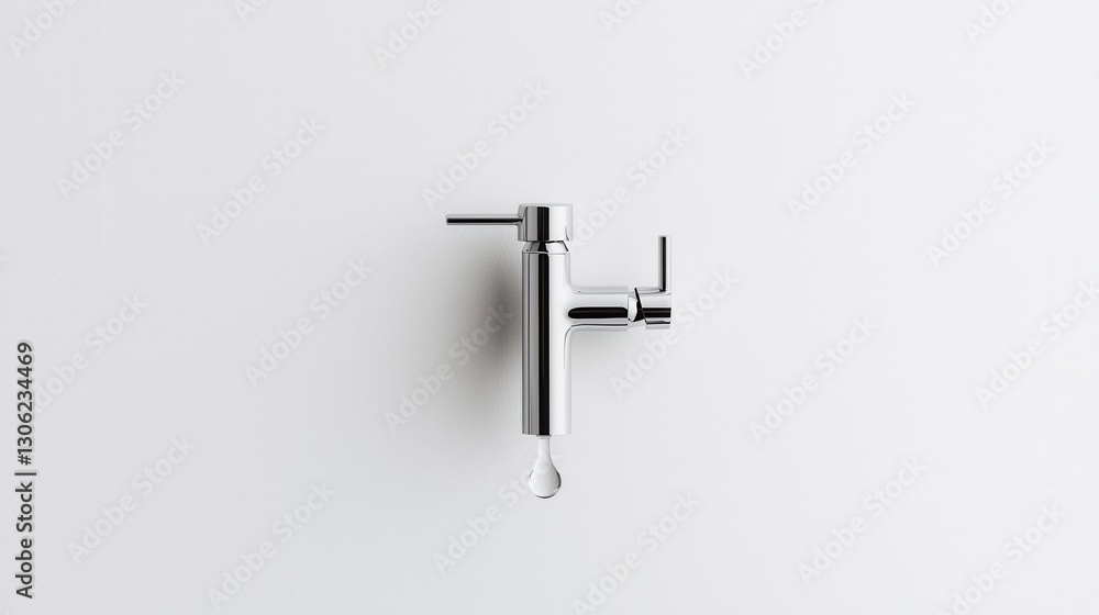 Poster elegant and streamlined chrome bathroom faucet with a minimalist design perfect for adding a touch o