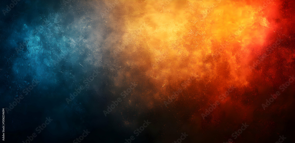 Aufkleber textured gradient background with grainy surface featuring blue and orange tones for artistic and de