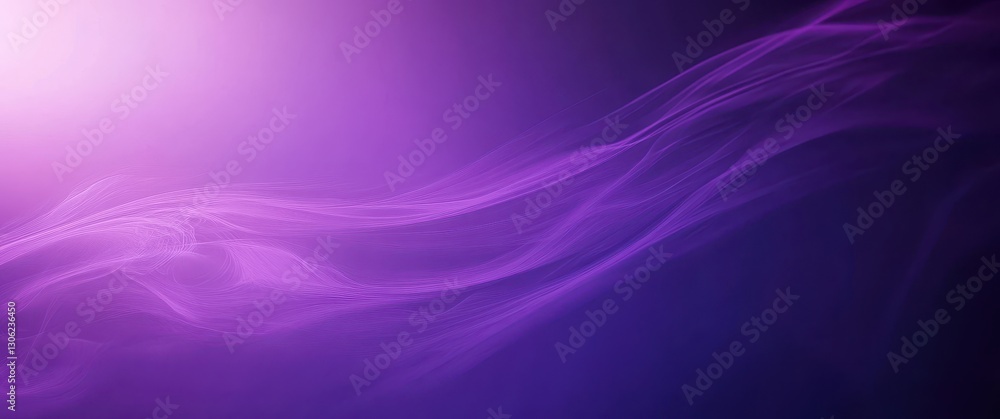 Poster ethereal purple and lavender light waves with soft flowing textures in a mystical dreamlike backgrou