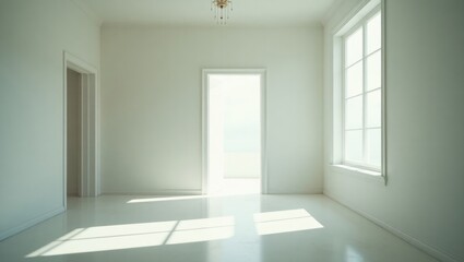 Blank room with a white studio backdrop