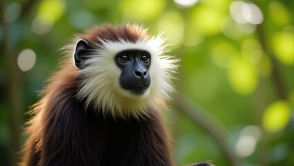 Fototapeta premium Saki monkey with a light-colored face