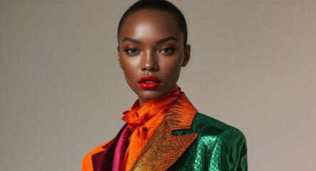 Festive Urban Attire with Contrasting Colors