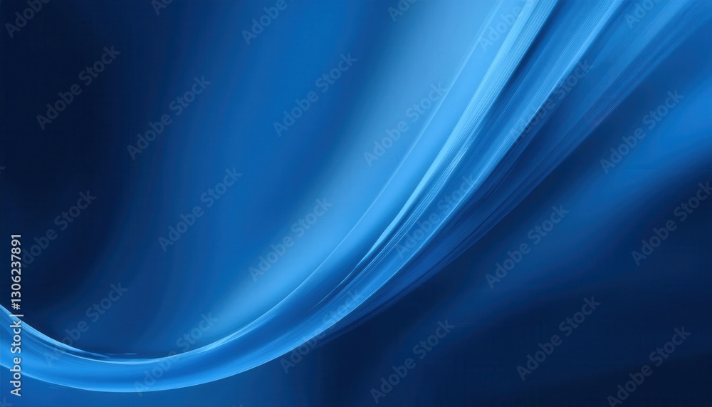 Aufkleber abstract blue flowing wave on dark background, modern digital design with smooth light curves, ideal