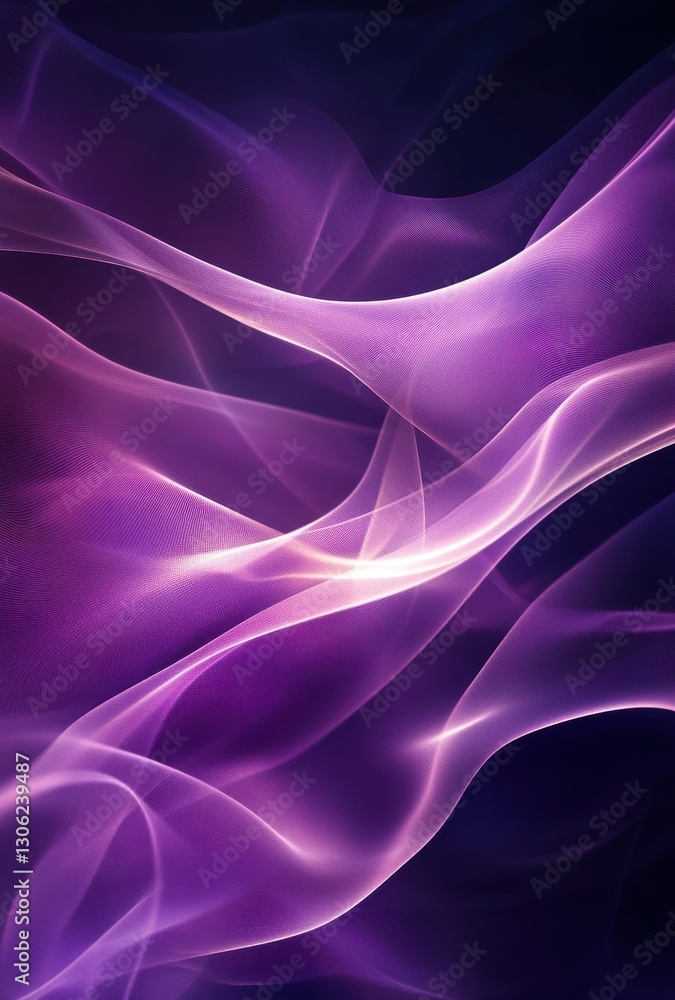 Poster ethereal purple swirls creating a dreamy abstract background with soft textures and flowing shapes f