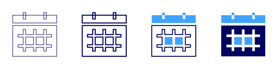 Student organizer icon in 4 different styles. Thin Line, Line, Bold Line, Duotone. Duotone style. Editable stroke