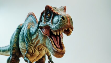 T-rex Dinosaur on a White Background.