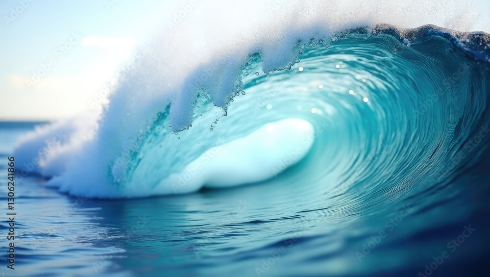 Poster artistic image for marketing or projects featuring a backdrop of ocean waves.