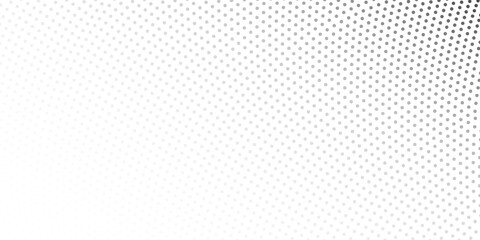 Dotted gradient vector illustration, white and black halftone background, horizontal seamless dotted lines, monochrome dots texture backdrop, retro effect. modern