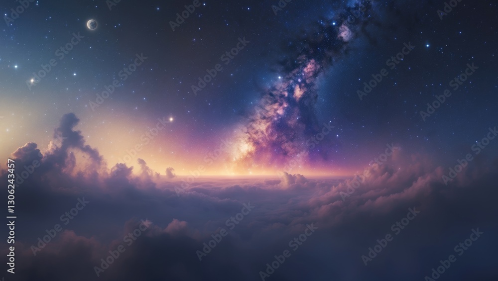 Poster abstract representation of stars and deep space