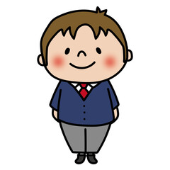 ブレザーを着た高校生の男の子1
