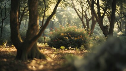Fototapeta premium a woodland setting
