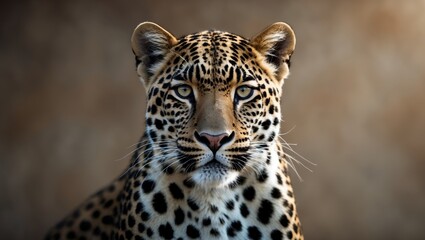 a stunning leopard close-up portrait