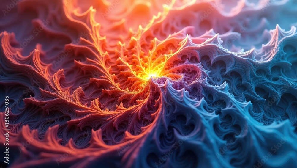 Aufkleber computer-generated fractal artwork featuring a stunning multicolored texture.