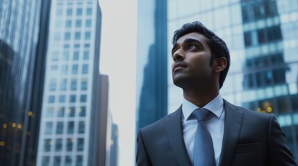 Young Indian startup founder discussing