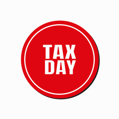 tax day label vector illustration