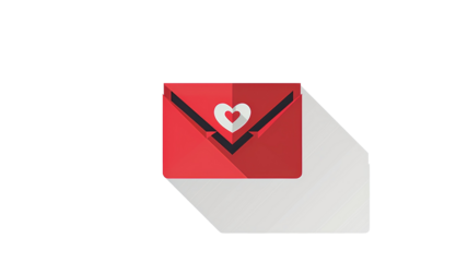 Red Heart Envelope for Digital Love Letter.