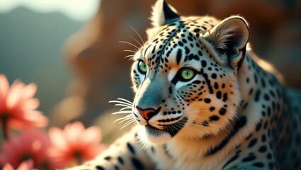 Obraz premium Celebrating the global significance of the snow leopard