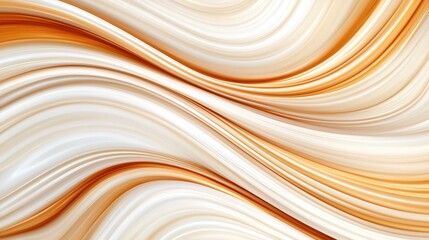 Obraz premium Flowing Cream and Caramel Abstract Waves with Smooth Texture